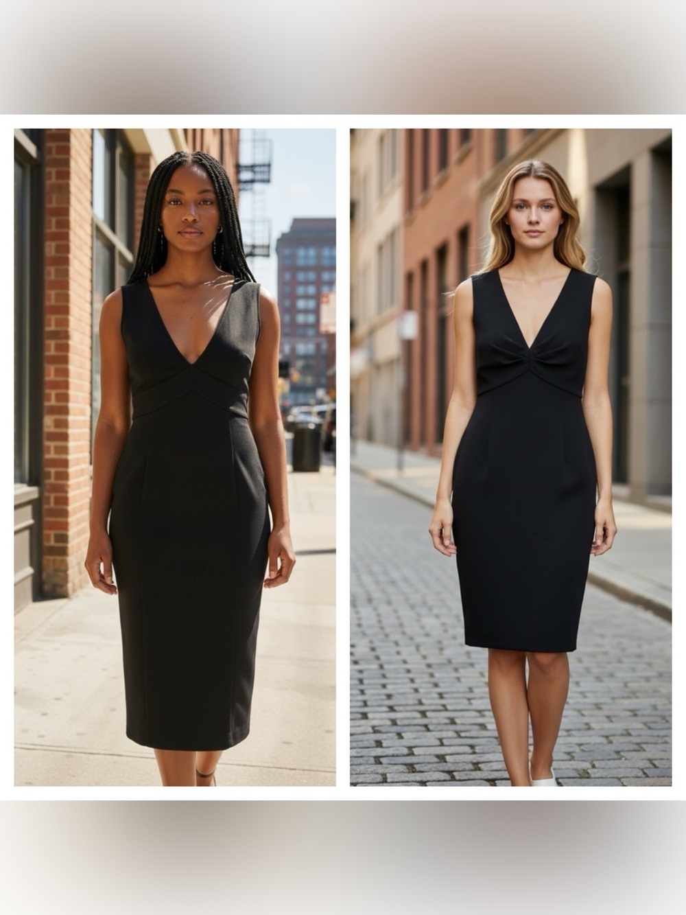 Zara Woman’s Black V-Neck Sheath Dress size M NWOT
